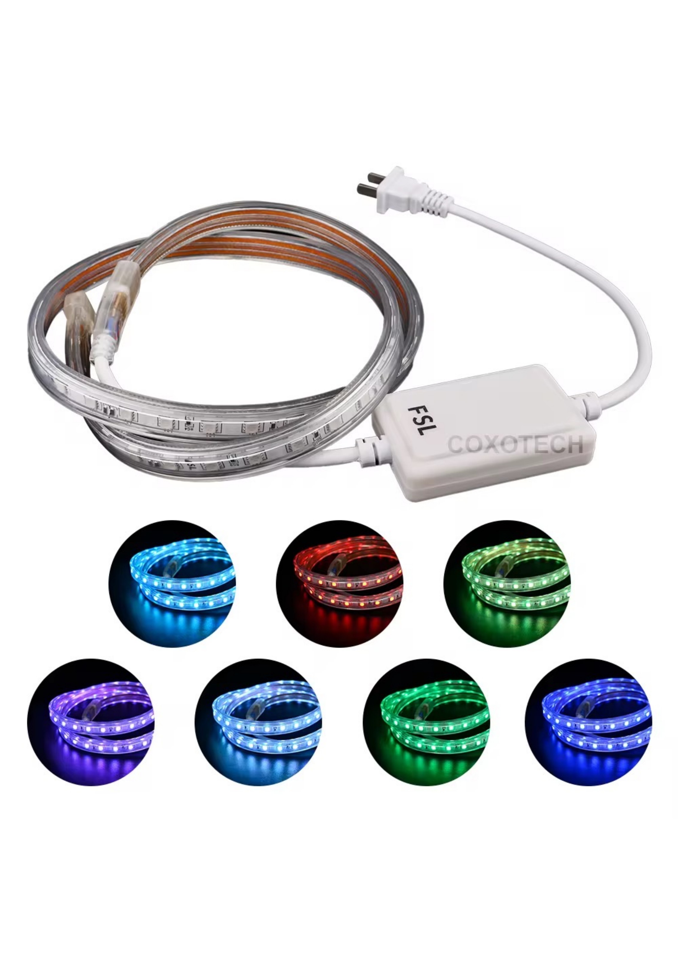 Ruban LED FSL 220V multicolore — Watts Service Trading, matériel électrique Dakar Sénégal